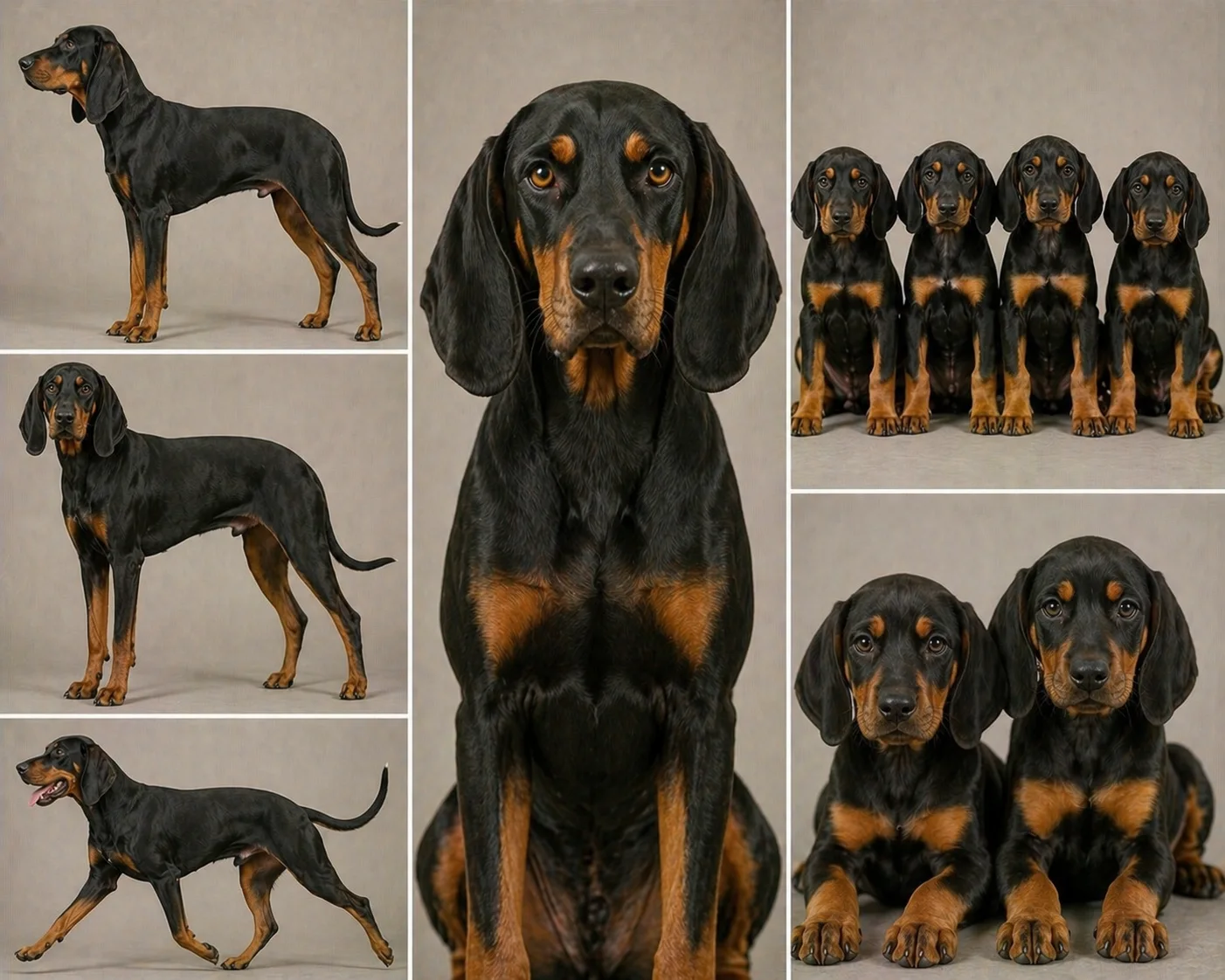 Coonhound Negro y Fuego